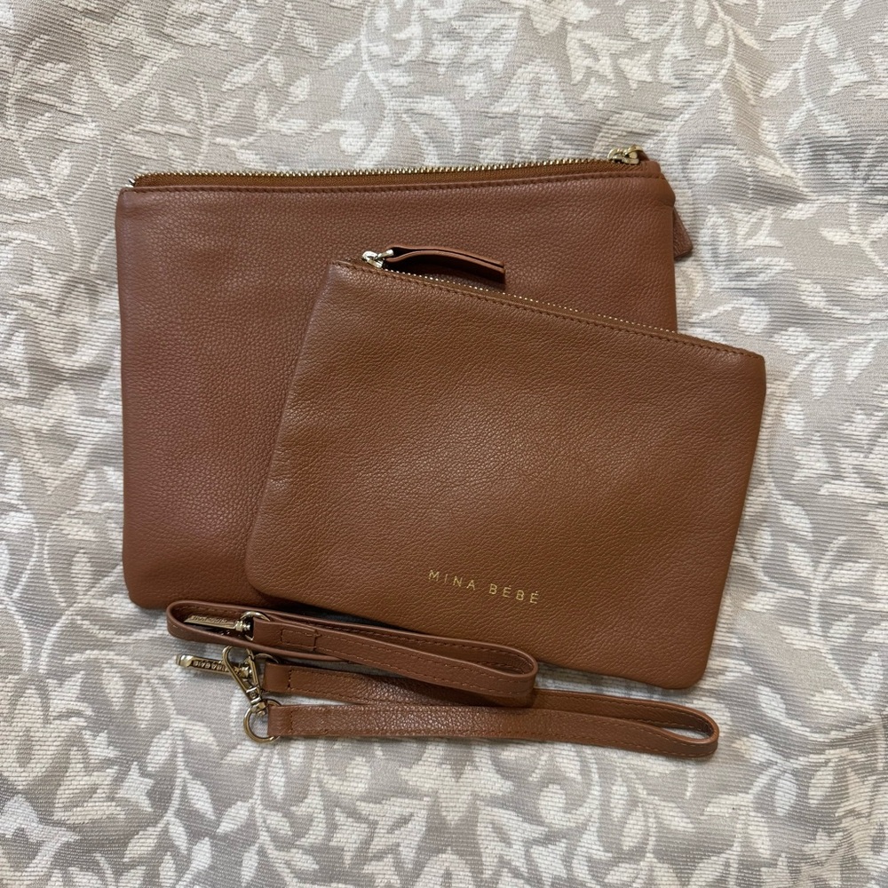 Mina Baie Mama Brown pouch/Clutch Set